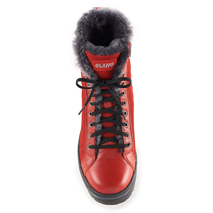 Olang ZAIDE ROSSO Bottes d'hiver à crampons rabattables pour femmes - Dealorys
