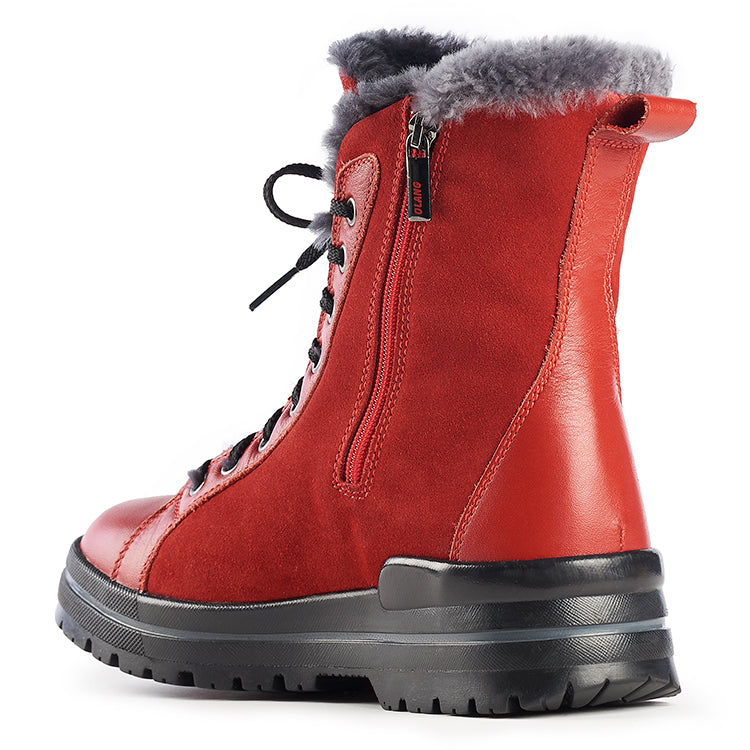 Olang ZAIDE ROSSO Bottes d'hiver à crampons rabattables pour femmes - Dealorys