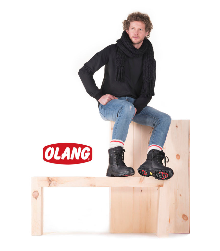Olang KURSK NERO Botte avec crampons rabattables pour Homme - Dealorys