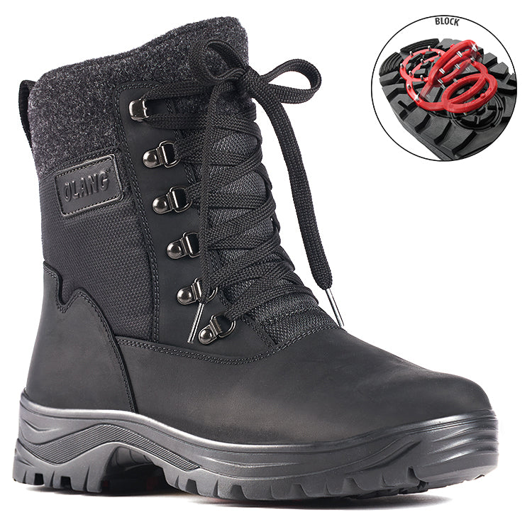 Olang KURSK NERO Botte avec crampons rabattables pour Homme - Dealorys