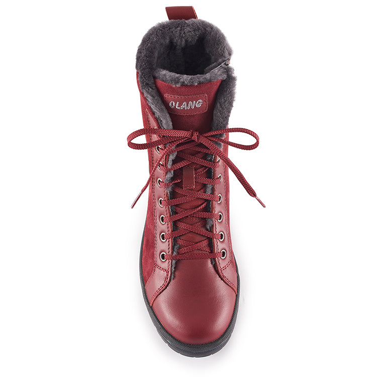 Olang ZAIDE Bordo | Bottes d'hiver à crampons pour femmes - Dealorys