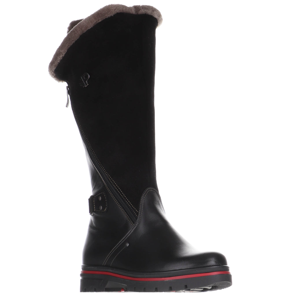 Pajar LONDON S Noir | Bottes d'hiver pour femmes avec crampons Fabriquées au Canada - Dealorys