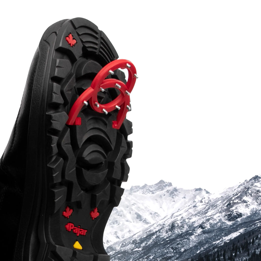 Pajar STRIKE S Noir | Bottes d'hiver pour hommes avec crampons Fabriquées au Canada - Dealorys