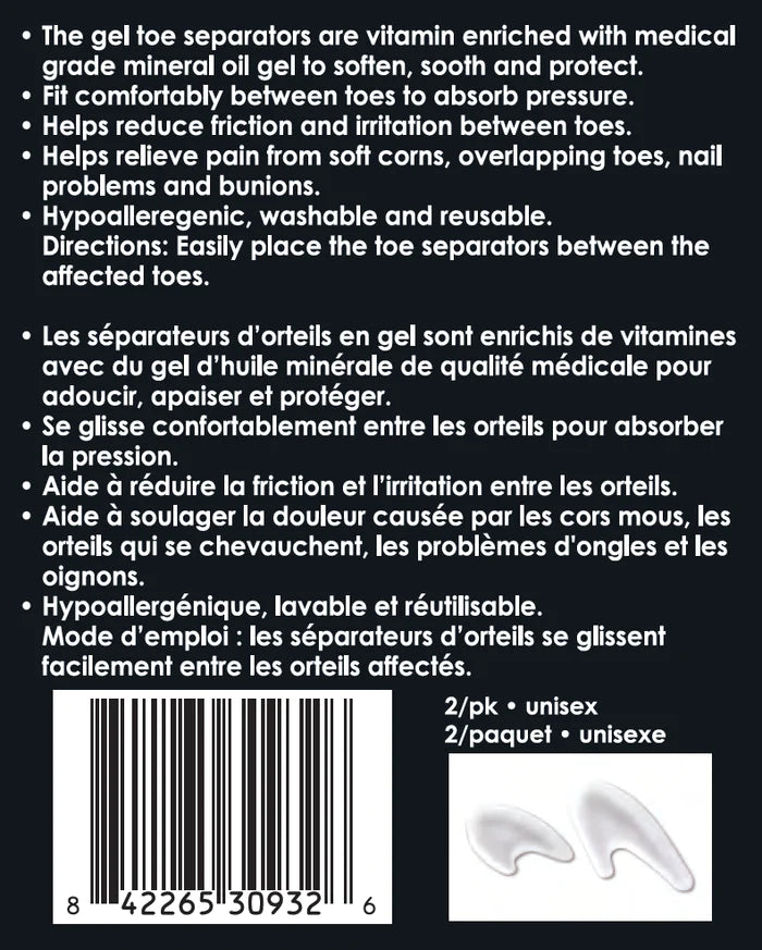 Paradigm Medical - Séparateurs d'orteils en gel - Dealorys