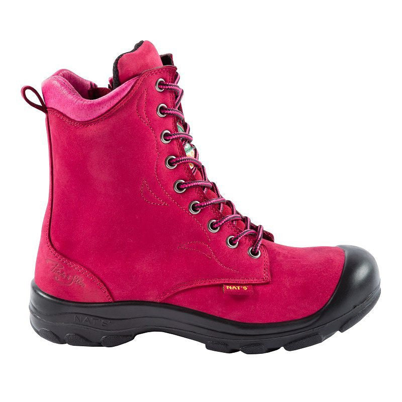 Pilote & Filles S558 FRAMBOISE Bottes de travail 8'' pour Femmes - Dealorys