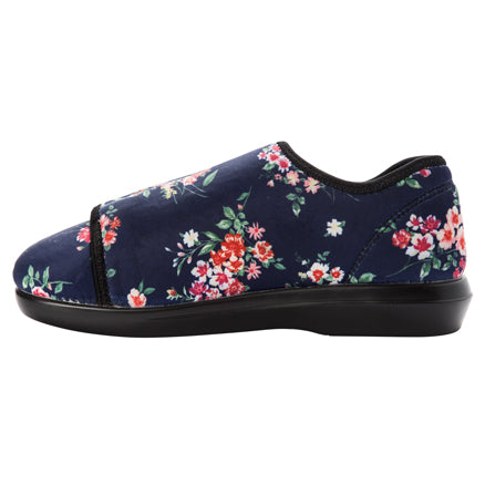 Propét CUSH N FOOT W0206 Fleurs marine | Chaussures pour pieds sensibles avec semelles amovibles - Dealorys