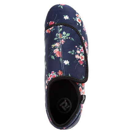 Propét CUSH N FOOT W0206 Fleurs marine | Chaussures pour pieds sensibles avec semelles amovibles - Dealorys