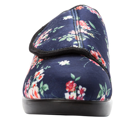 Propét CUSH N FOOT W0206 Fleurs marine | Chaussures pour pieds sensibles avec semelles amovibles - Dealorys