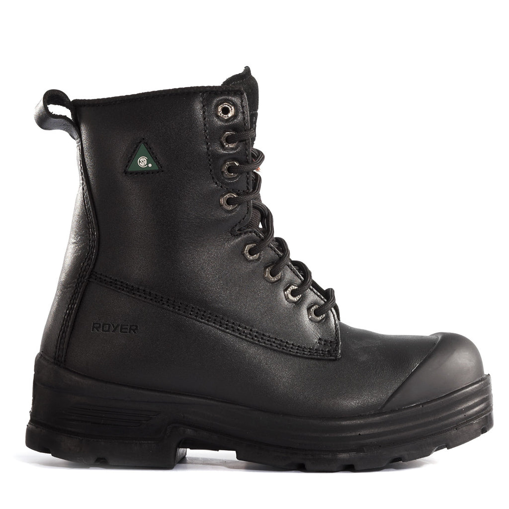 Royer 5002DD Noir Botte de Travail Cap et Semelle en Acier CSA - Dealorys