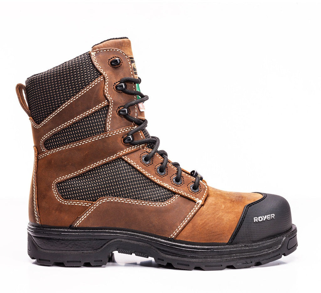 Royer 5720GT AGILITY Brun Botte de travail SANS MÉTAL Metal Free Safety Boots Assemblé au Canada - Dealorys