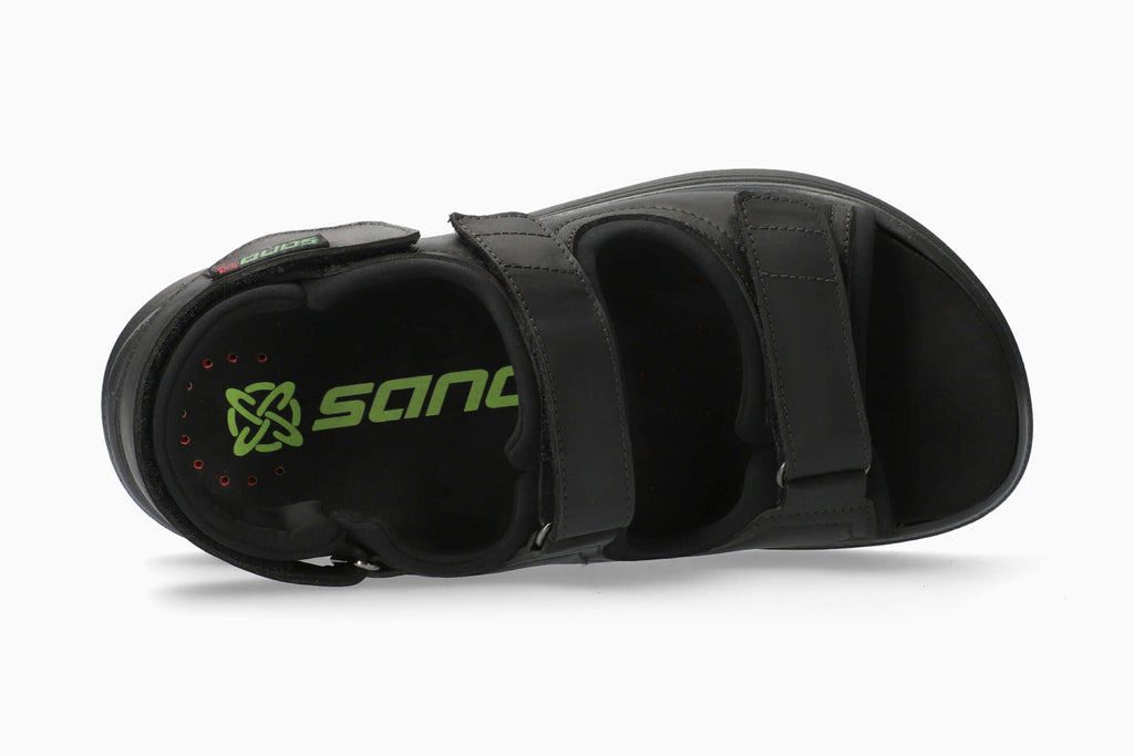 Sano WILFRIED Grizzly Black 100 par Mephisto Sandales Confortables pour hommes avec semelles amovibles berçeau - Dealorys