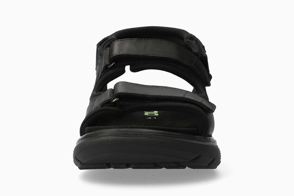 Sano WILFRIED Grizzly Black 100 par Mephisto Sandales Confortables pour hommes avec semelles amovibles berçeau - Dealorys