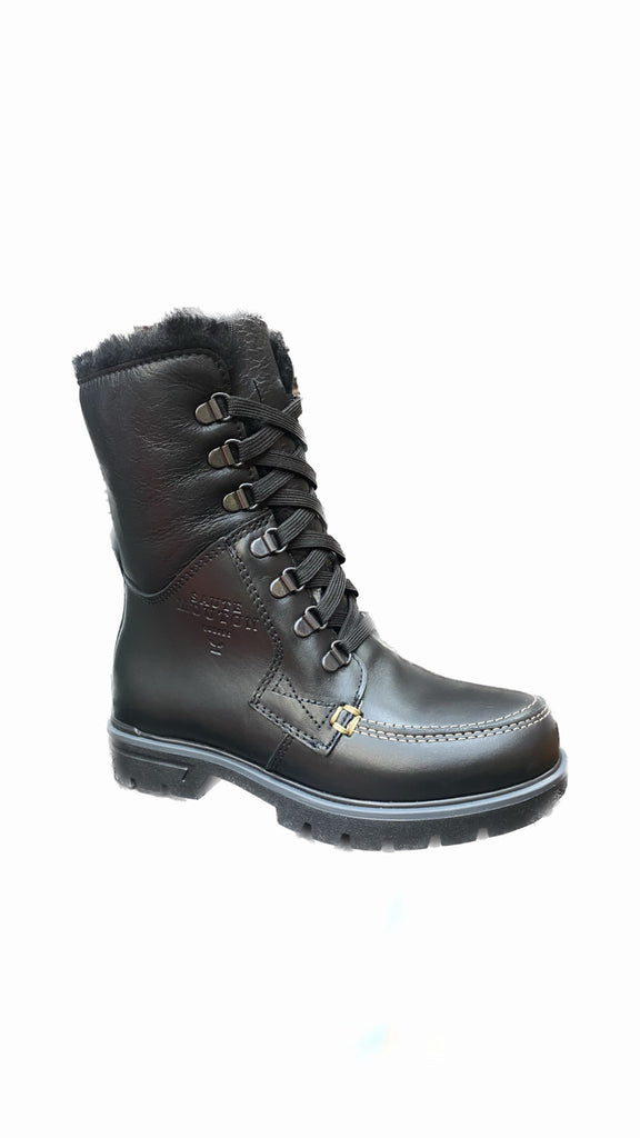 Saute-Mouton ALBY 2665 Noir | Bottes d'hiver pour femmes avec crampons Fait au Québec - Dealorys