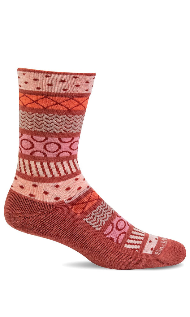 Sockwell Fairisle Pop LD189W Red Rock 525 Confort Essentiel - Dealorys 