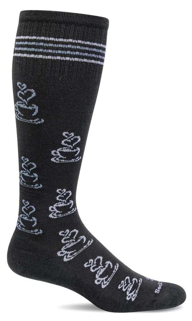 Sockwell Caffeinated SW111W Noir 900 | Compression Graduée Modérée 15-20mmHg - Dealorys