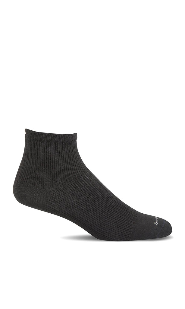Sockwell SW62W Black Solid 905 Plantar Ease Qtr Bas thérapeutique pour Femmes Soulagement de la Fasciite Plantaire - Dealorys