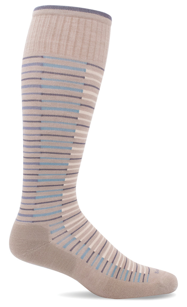Sockwell SW99W Featherweight Flair Khaki 030 | Bas pour Femmes Compression Graduée Modérée 15-20mmHg - Dealorys
