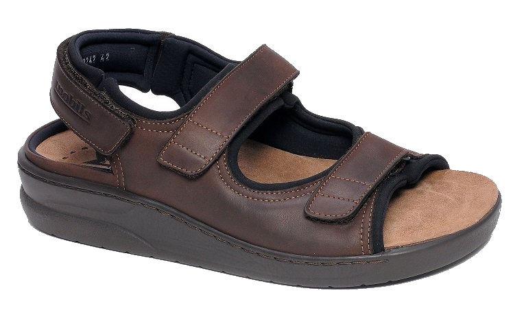 Mobils VALDEN 11951 Dark Brown by Mephisto Sandale Confortable pour hommes avec semelles amovibles Large - Dealorys