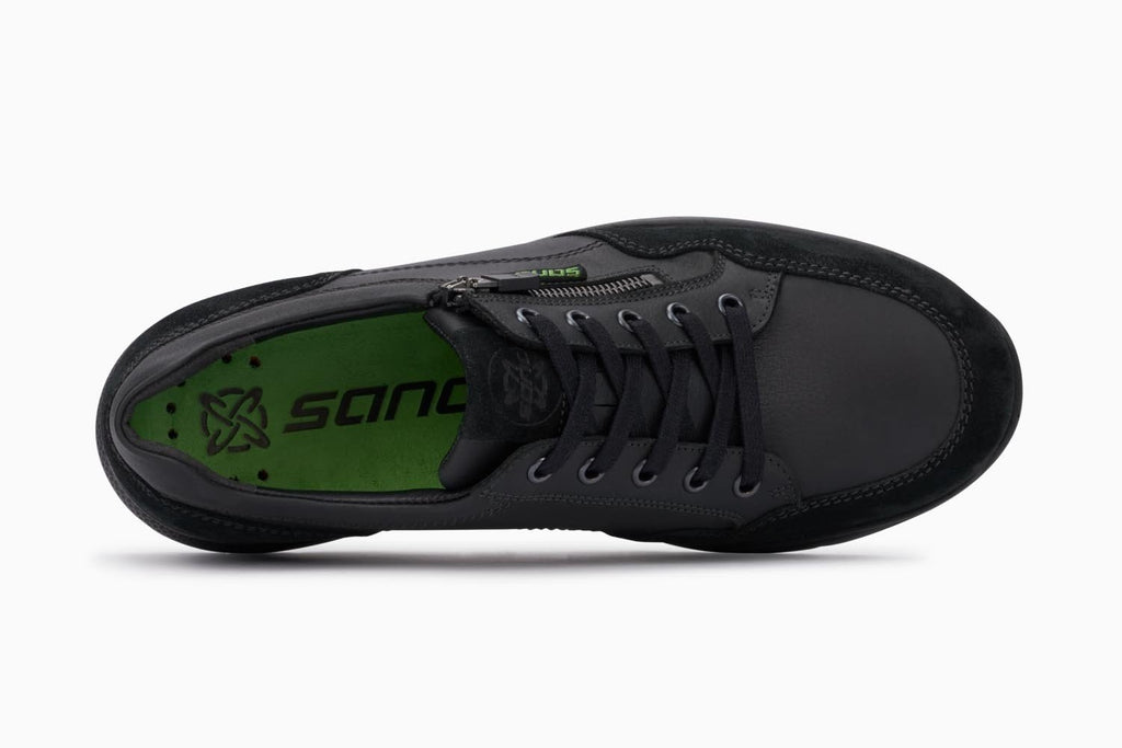 Sano ALEK Black Velours 9800/ Sandycalf 4800 par Mephisto Chaussures Confortables pour hommes avec semelles amovibles - Dealorys