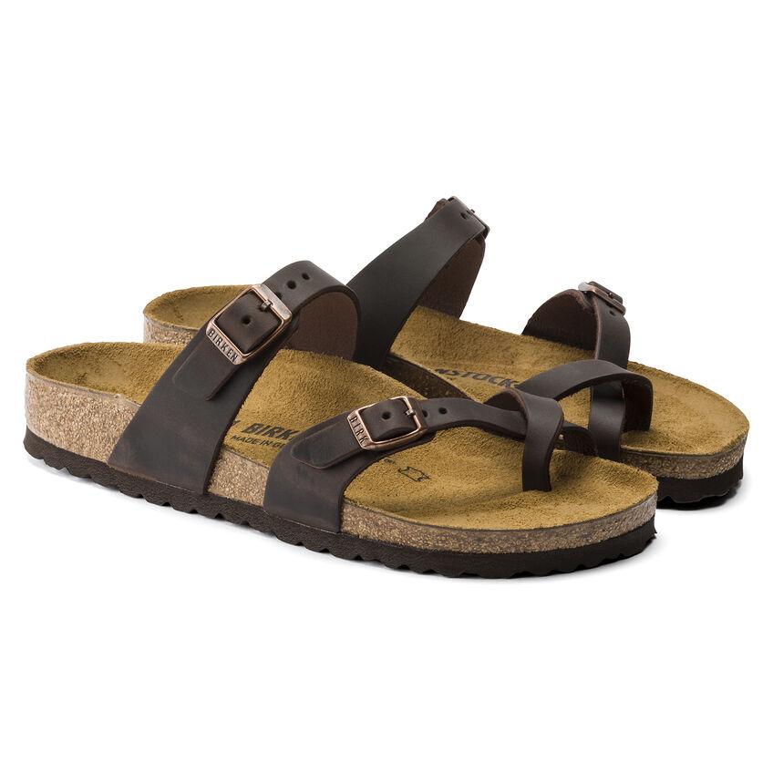 Birkenstock Mayari 171321 Havana Oiled Cuir Largeur Régulière - Dealorys