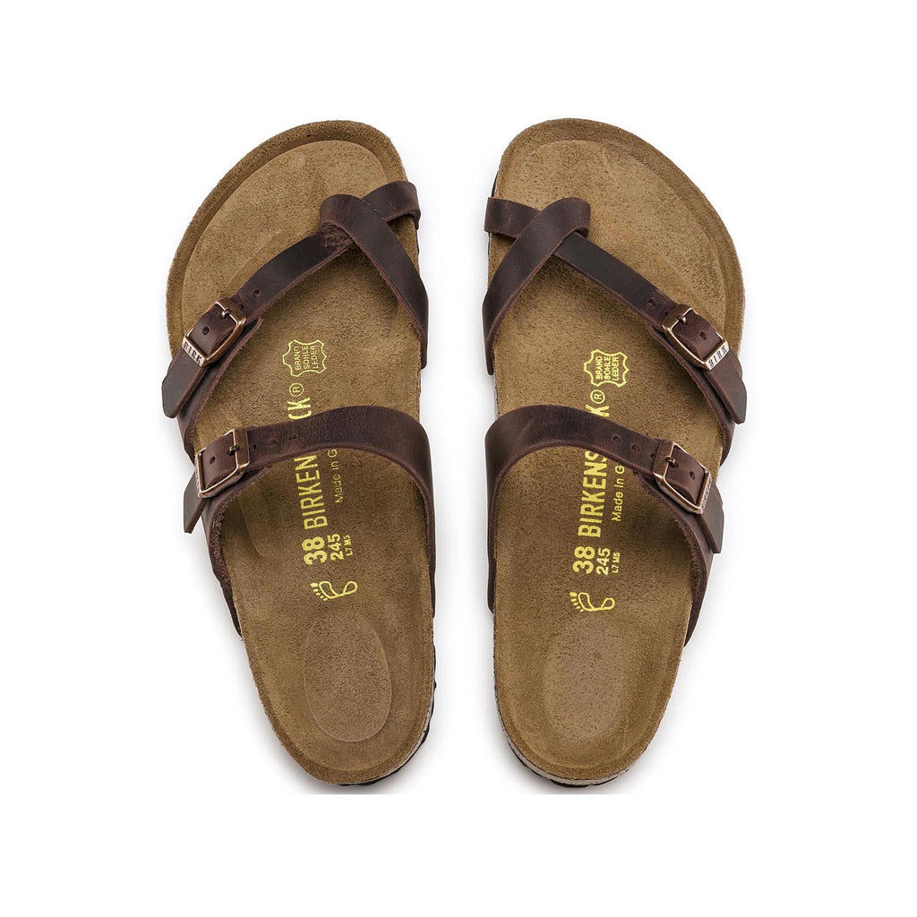Birkenstock Mayari 171321 Havana Oiled Cuir Largeur Régulière - Dealorys