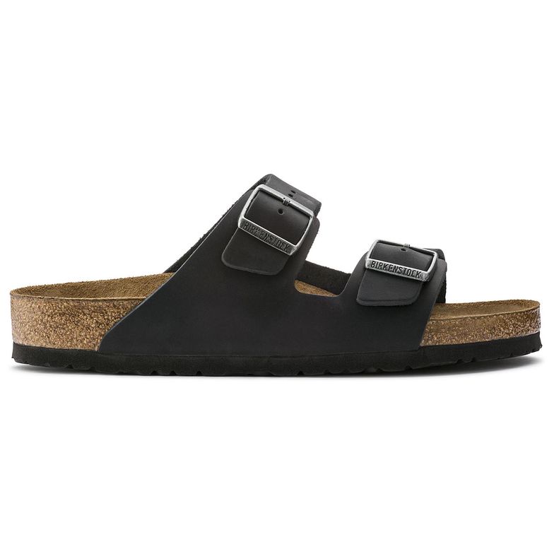 Birkenstock ARIZONA SOFT 752481 Cuir Huilé Noir - Dealorys