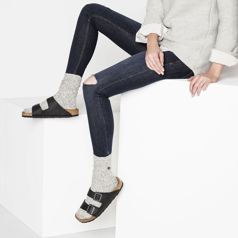 Birkenstock ARIZONA SOFT 752481 Cuir Huilé Noir - Dealorys