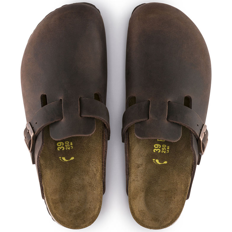 Birkenstock Boston 860131 Havana Oiled Leather Largeur Régulière - Dealorys