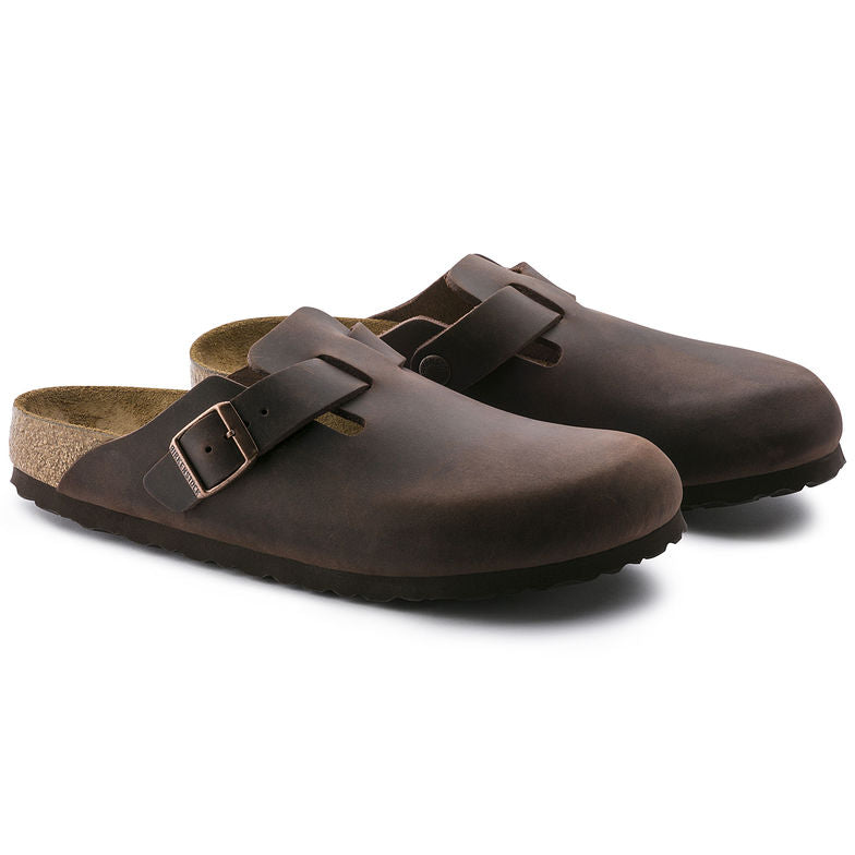 Birkenstock Boston 860131 Havana Oiled Leather Largeur Régulière - Dealorys