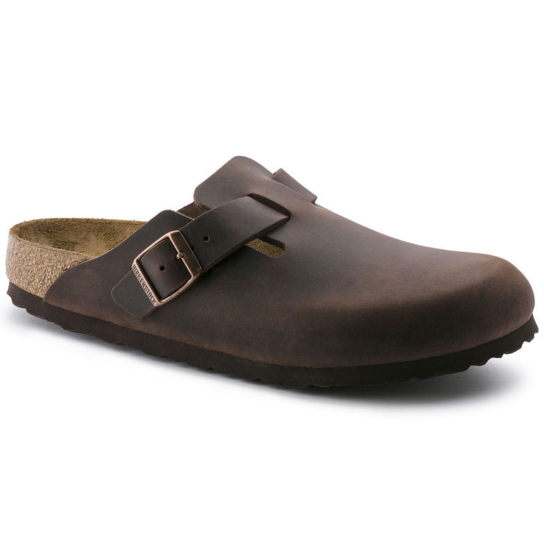 Birkenstock Boston 860131 Havana Oiled Leather Largeur Régulière - Dealorys