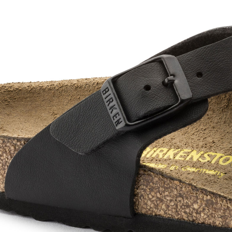Birkenstock Gizeh 846143 Black Birko Flor Largeur Étroit pour Enfants - Dealorys