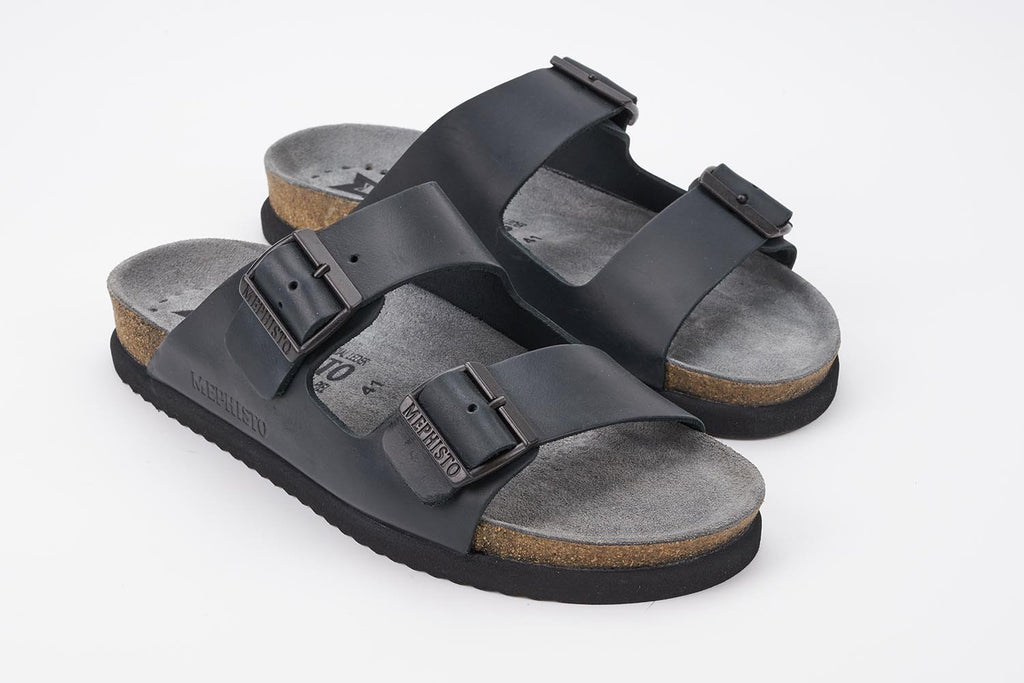 Mephisto NERIO Black 3400 Sandale pour Homme Orthopédique - Dealorys