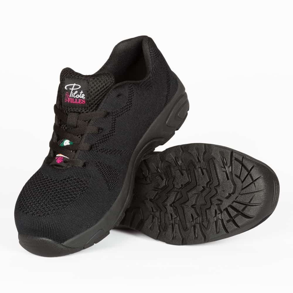Pilote et Filles PF636 Noir Souliers de travail pour Femmes - Dealorys